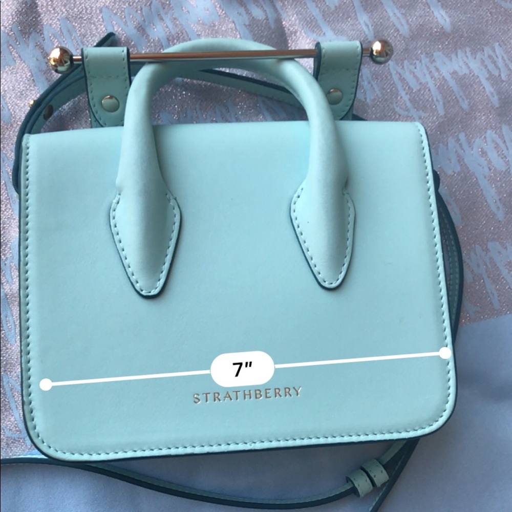 Strathberry baby blue mini purse w/ silver detail - Picture 8 of 10
